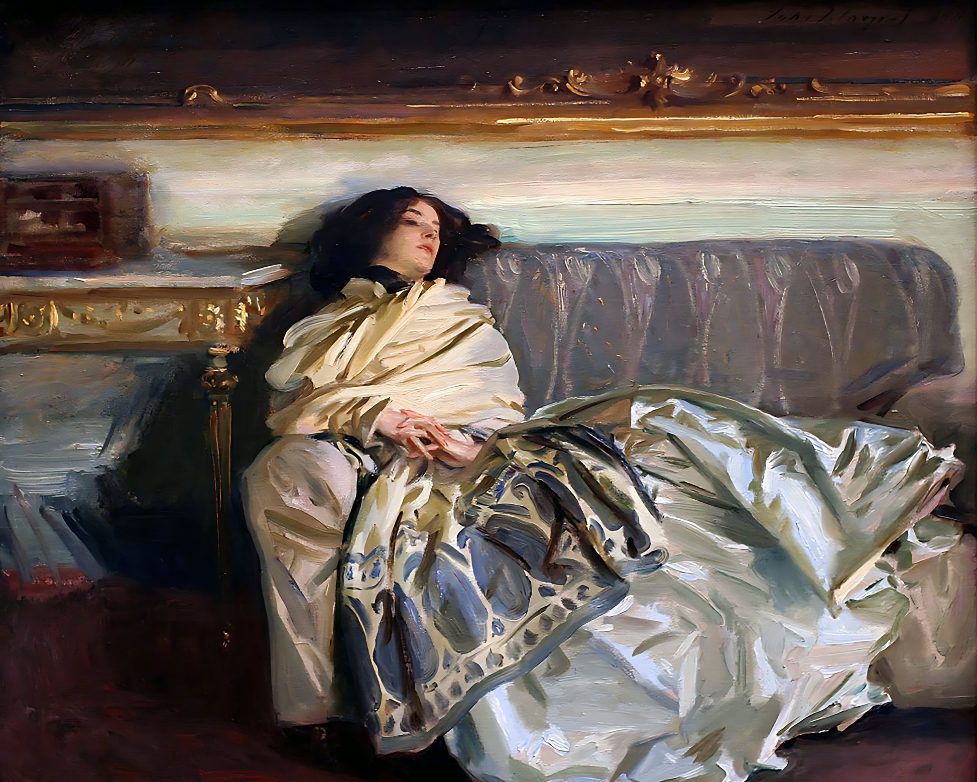 Repose Painting by John Singer Sargent 8x10" Premium Art Print