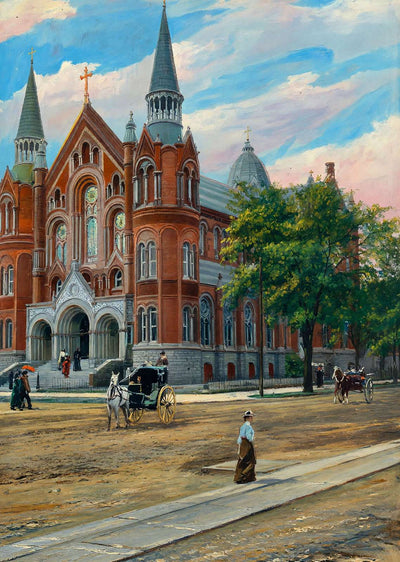 Sacred Heart Church Augusta GA in 1905 Art Print (7 Sizes) - Retouched