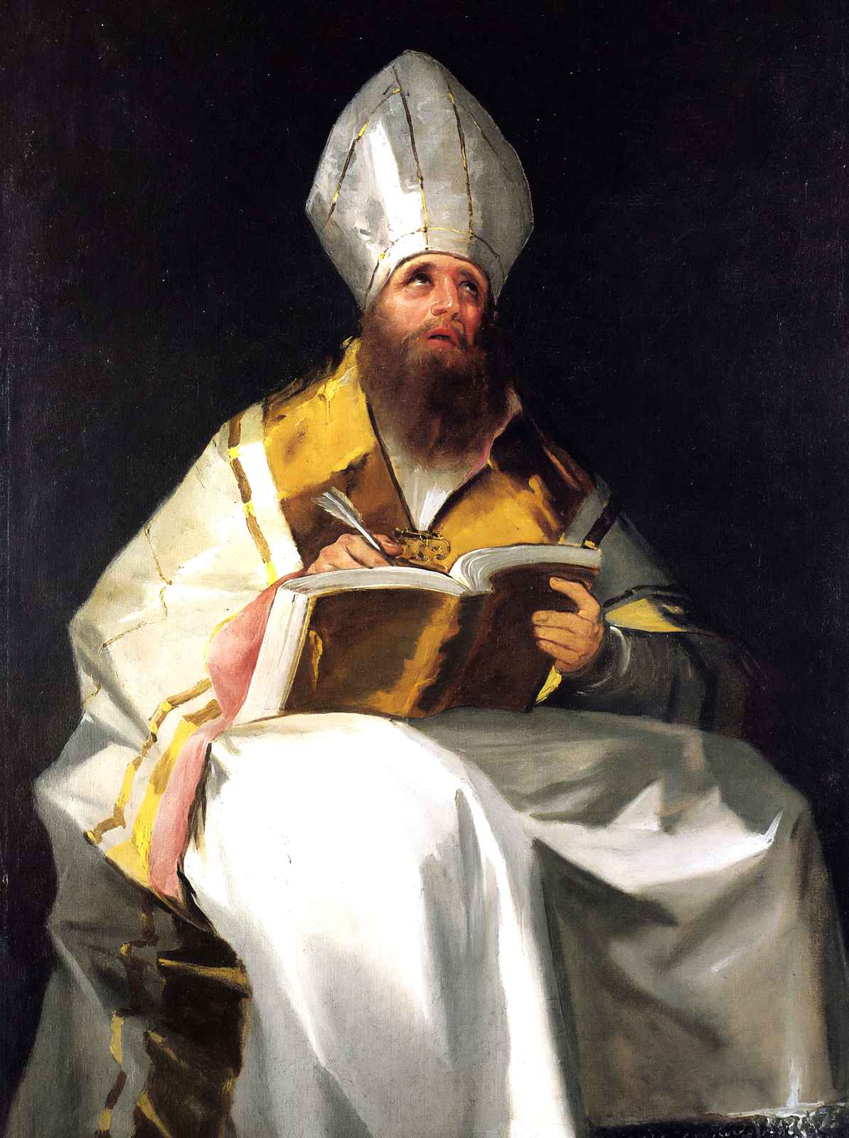 Saint Ambrose 1799 Painting by Francisco Goya Art Print (6 Sizes) - Enhanced