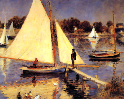 Sailboats at Argenteuil Painting by Pierre-Auguste Renoir 8x10" Art Print