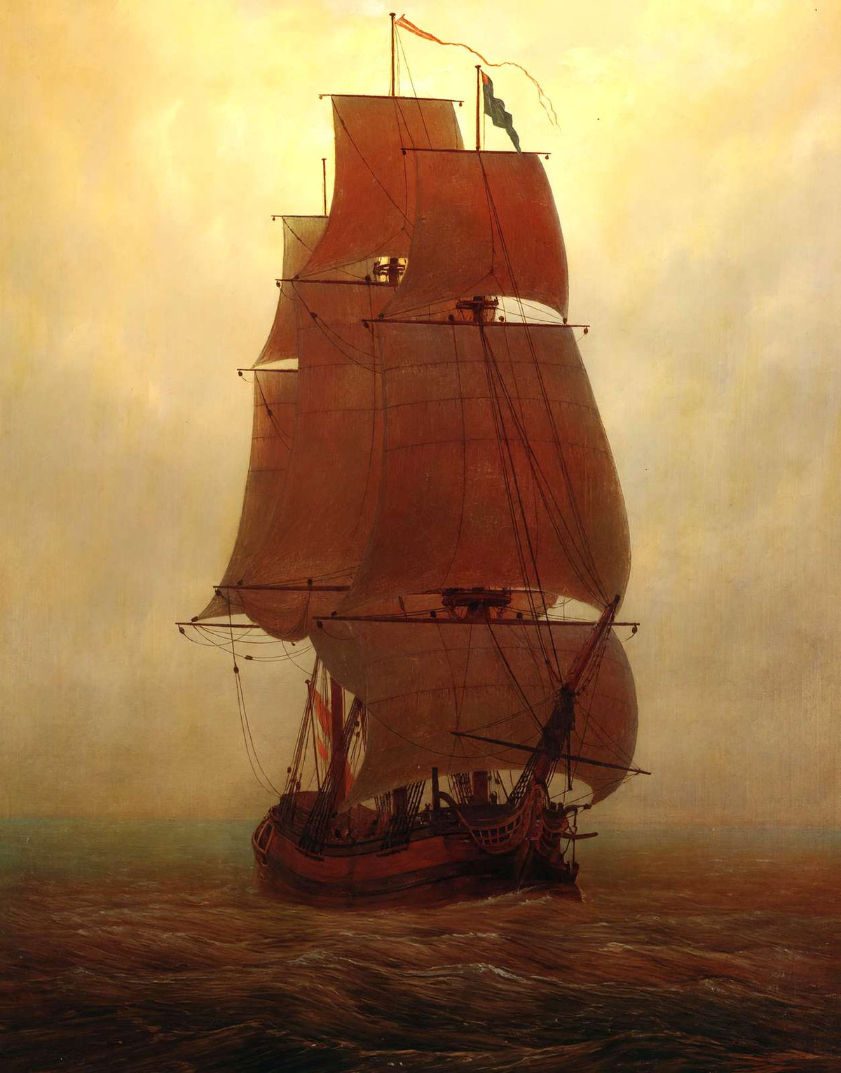 Sailing Ship Painting by Caspar David Friedrich Fine Art Print (6 Sizes)