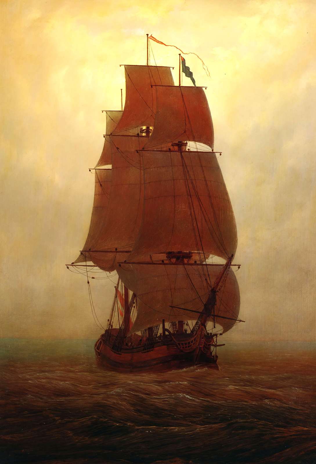 Sailing Ship Painting by Caspar David Friedrich Fine Art Print (6 Sizes)