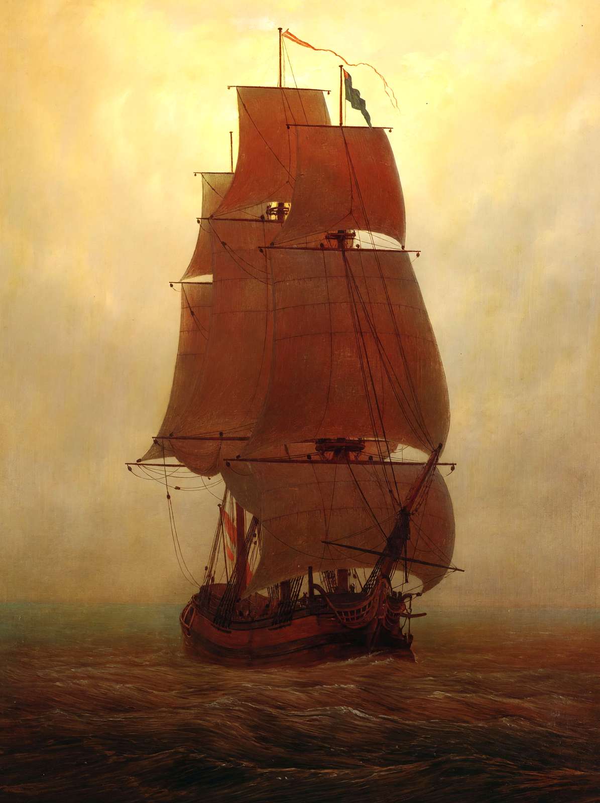 Sailing Ship Painting by Caspar David Friedrich Fine Art Print (6 Sizes)