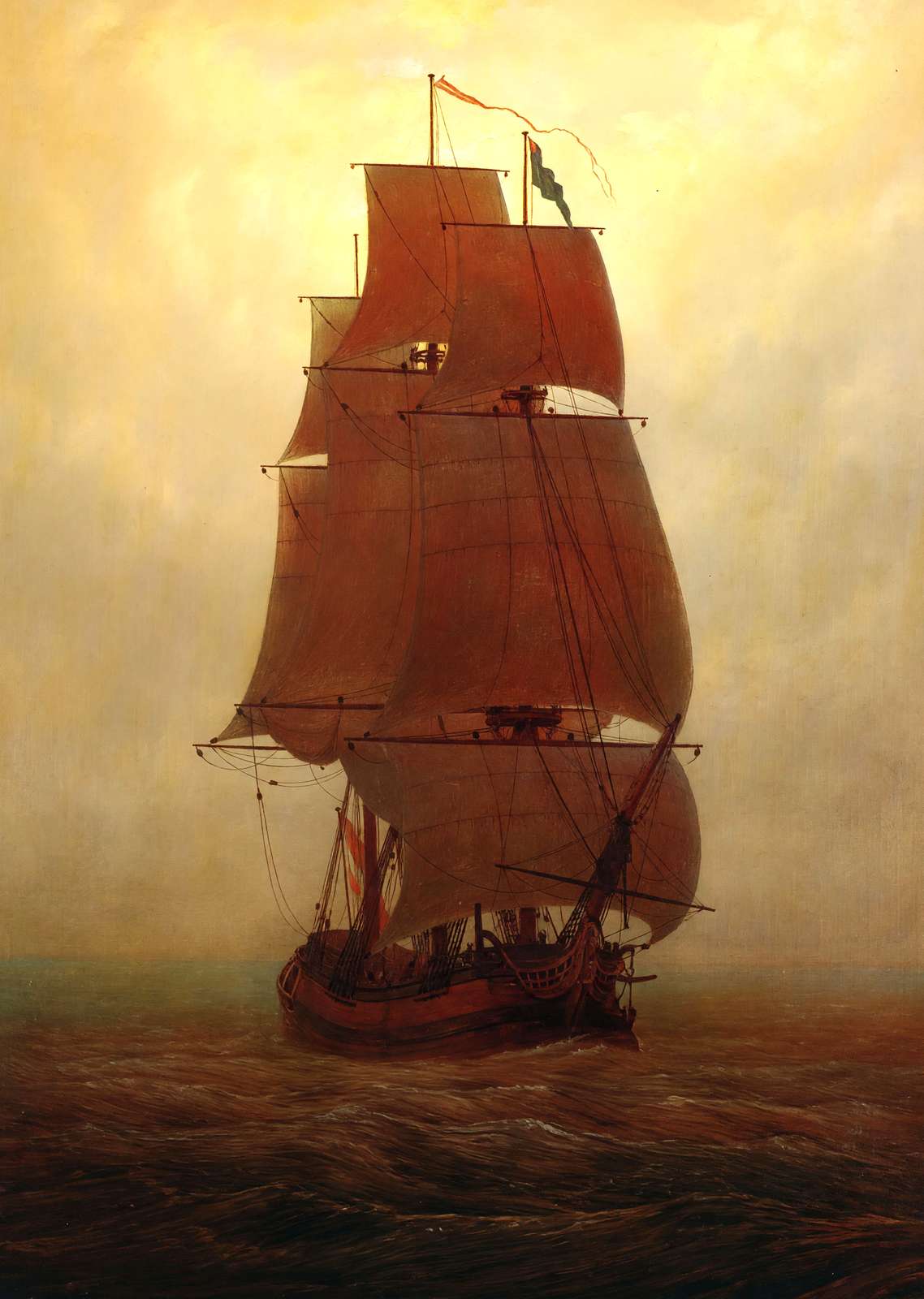 Sailing Ship Painting by Caspar David Friedrich Fine Art Print (6 Sizes)