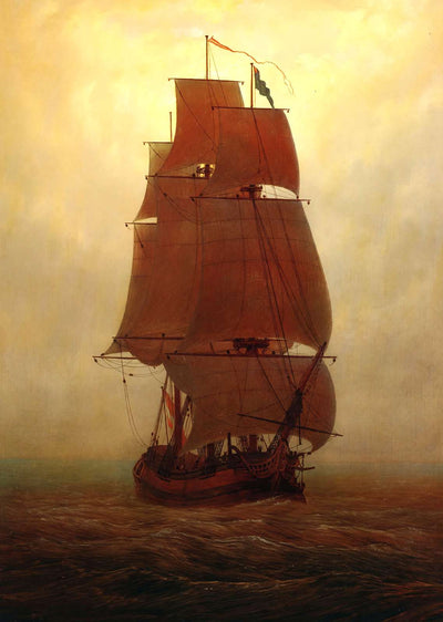 Sailing Ship Painting by Caspar David Friedrich Fine Art Print (6 Sizes)