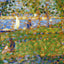 Sailboat Art Print 1884 Painting by Georges Seurat (6 Sizes) - Archival Paper