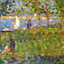 Sailboat art print by Georges Seurat (1884)