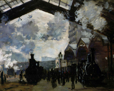 Saint-Lazare Station fine art print by Claude Monet (1877)