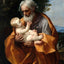 Saint Joseph with the Infant Jesus Painting by Guido Reni Art Print (6 Sizes)