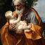 Saint Joseph with the Infant Jesus Painting by Guido Reni Art Print (6 Sizes)