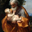 Saint Joseph with the Infant Jesus Painting by Guido Reni Art Print (6 Sizes)