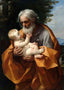 Saint Joseph with the Infant Jesus Painting by Guido Reni Art Print (6 Sizes)