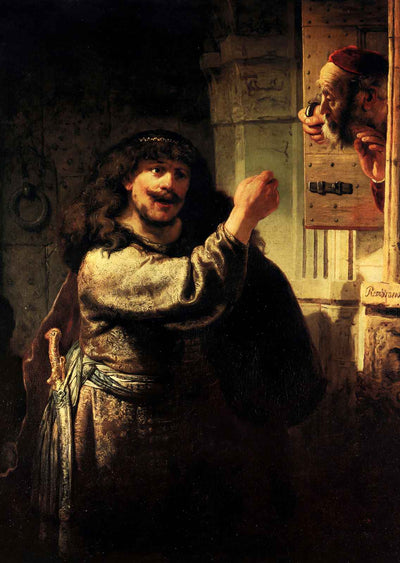 Samson Accusing His Father in Law Fine Art Print 1635 by Rembrandt (6 Sizes)