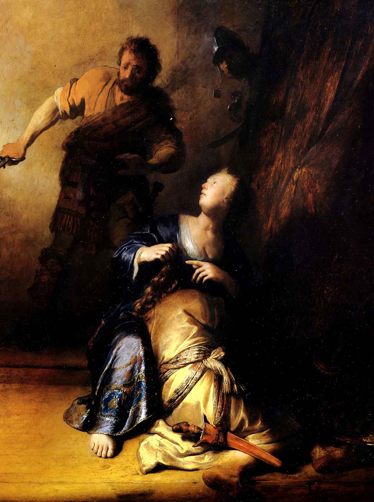 Samson and Delilah 1628 Painting by Rembrandt Art Print (6 Sizes) - Restored