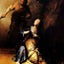 Samson and Delilah painting print by Rembrandt (1628)