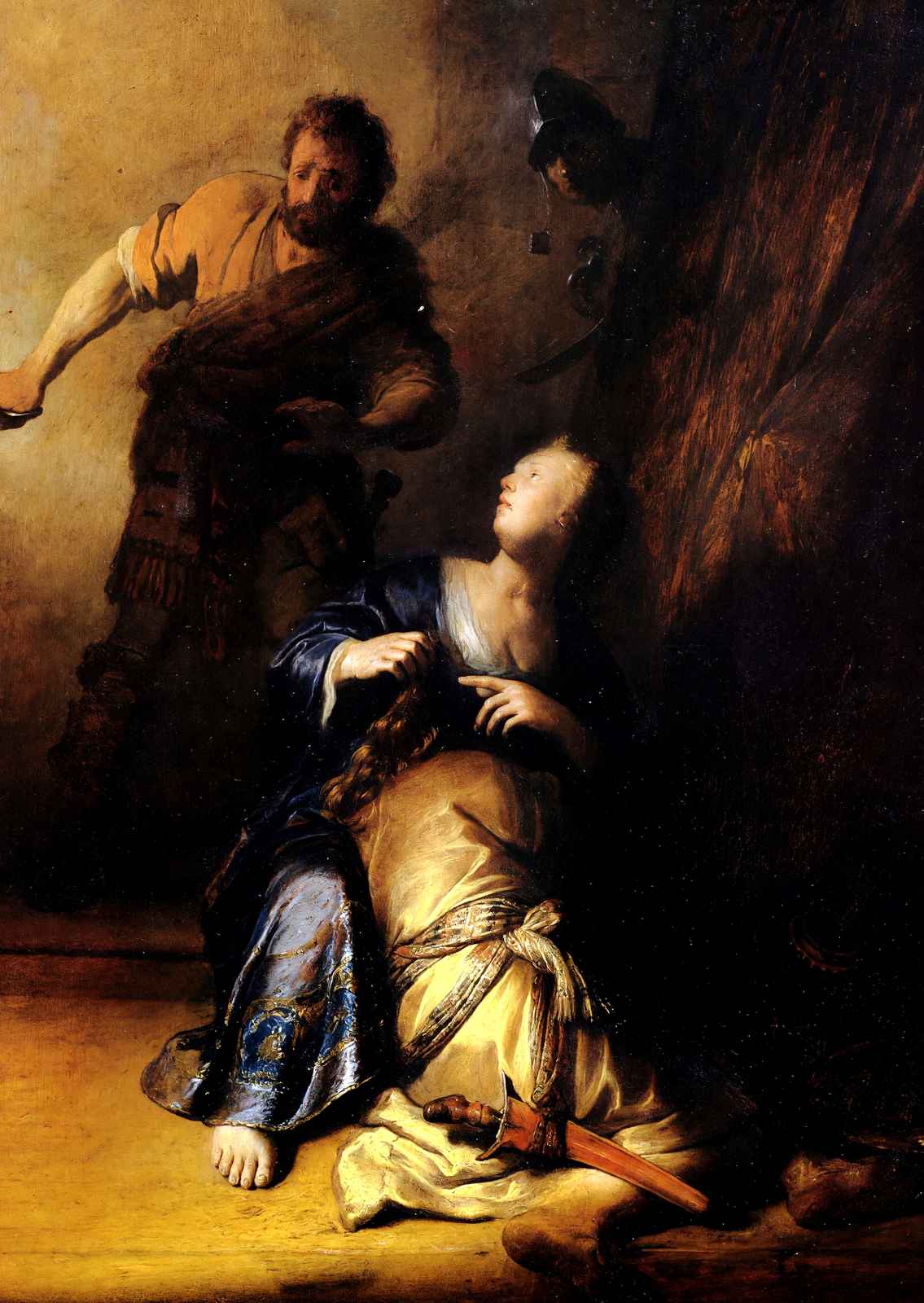 Samson and Delilah 1628 Painting by Rembrandt Art Print (6 Sizes) - Restored