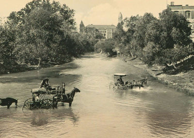 San Antonio River in 1906 Vintage Print (7 Sizes) - Premium Quality