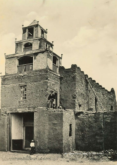 San Miguel Church Santa Fe NM in 1906 Vintage Print (7 Sizes)