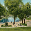 San Pedro Springs Park and Lake in 1905 Vintage Print (7 Sizes) - Restored