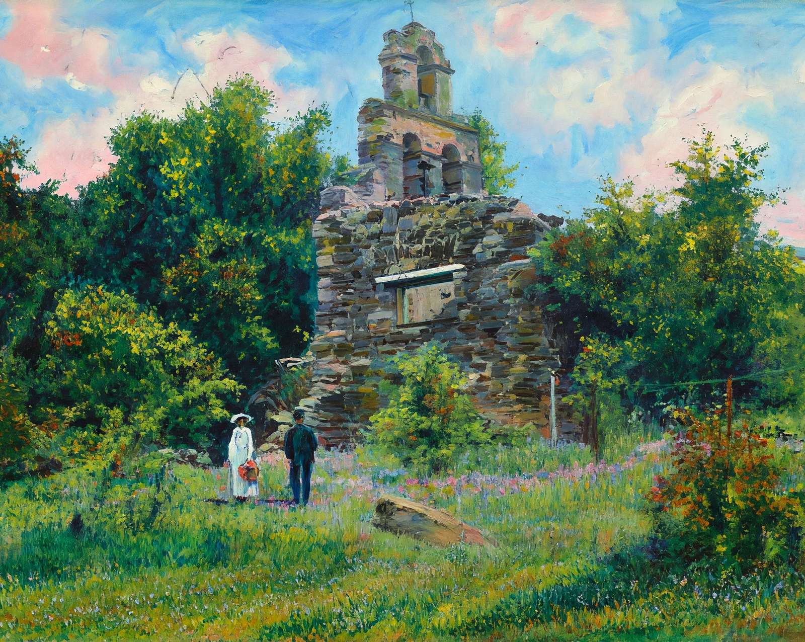 Mission San Juan in 1906 painting