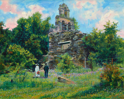 Mission San Juan in 1906 painting