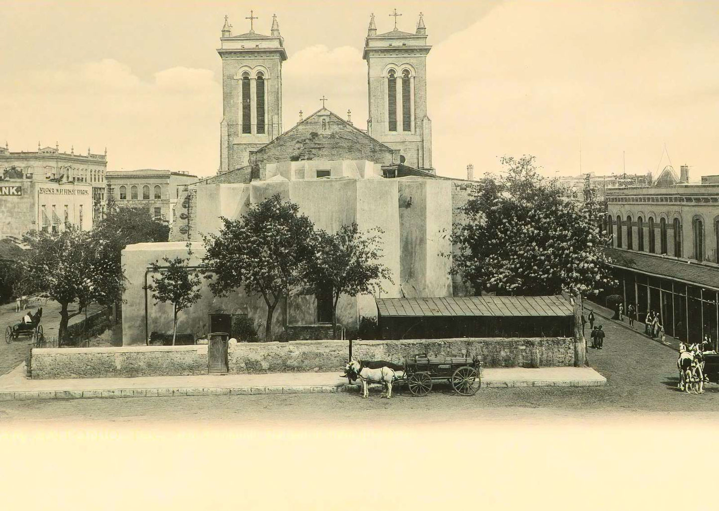 San Fernando Cathedral in 1906 Vintage Print (7 Sizes) - Archival Paper