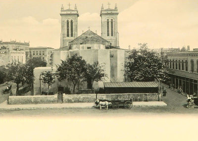 San Fernando Cathedral in 1906 Vintage Print (7 Sizes) - Archival Paper