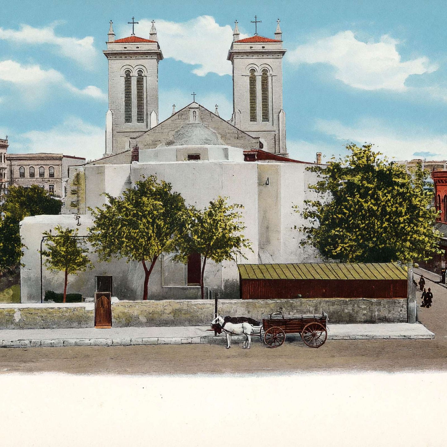 San Fernando Cathedral in 1905 Vintage Print (7 Sizes) - High Quality
