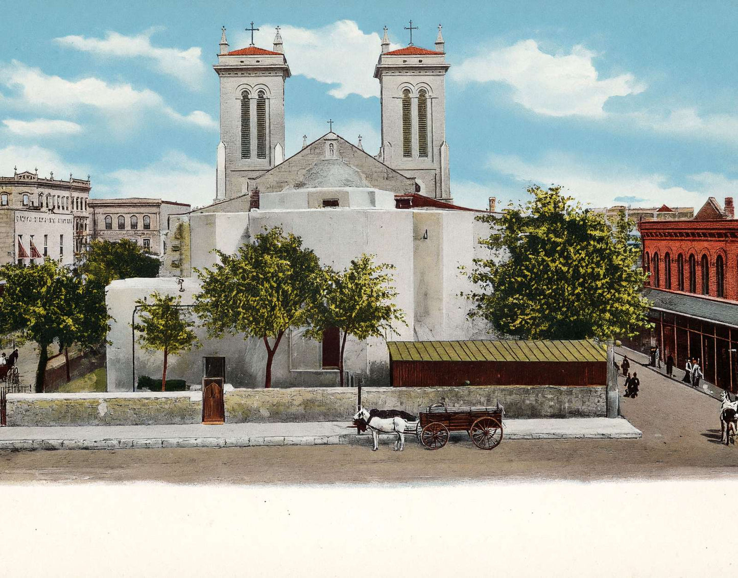 San Fernando Cathedral in 1905 Vintage Print (7 Sizes) - High Quality