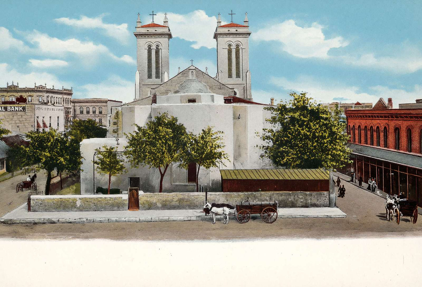 San Fernando Cathedral in 1905 Vintage Print (7 Sizes) - High Quality