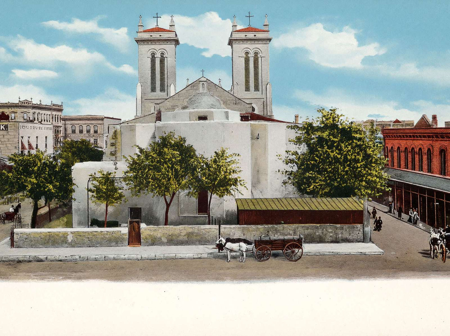 San Fernando Cathedral in 1905 Vintage Print (7 Sizes) - High Quality