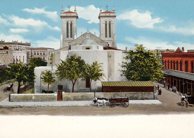 San Fernando Cathedral in 1905 Vintage Print (7 Sizes) - High Quality