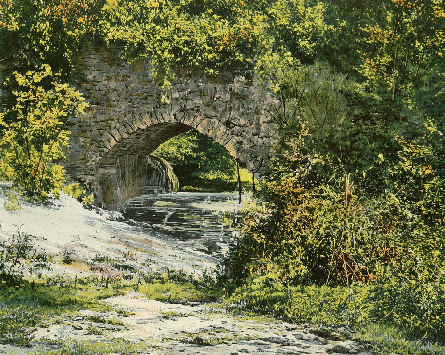 Aqueduct of San Juan Mission in 1906 vintage print