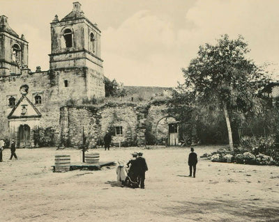 Mission Conception in 1906 vintage photo print