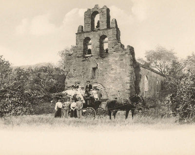 Mission San Francisco DE Espada in 1906 vintage print