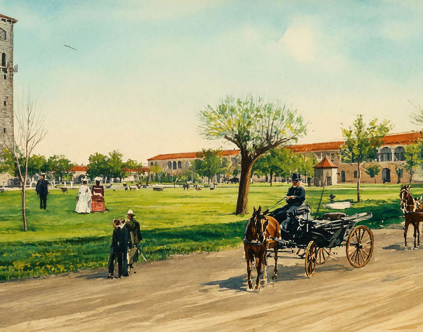 Fort Sam Houston Government Tower in 1905 Art Print (7 Sizes) - Premium Quality