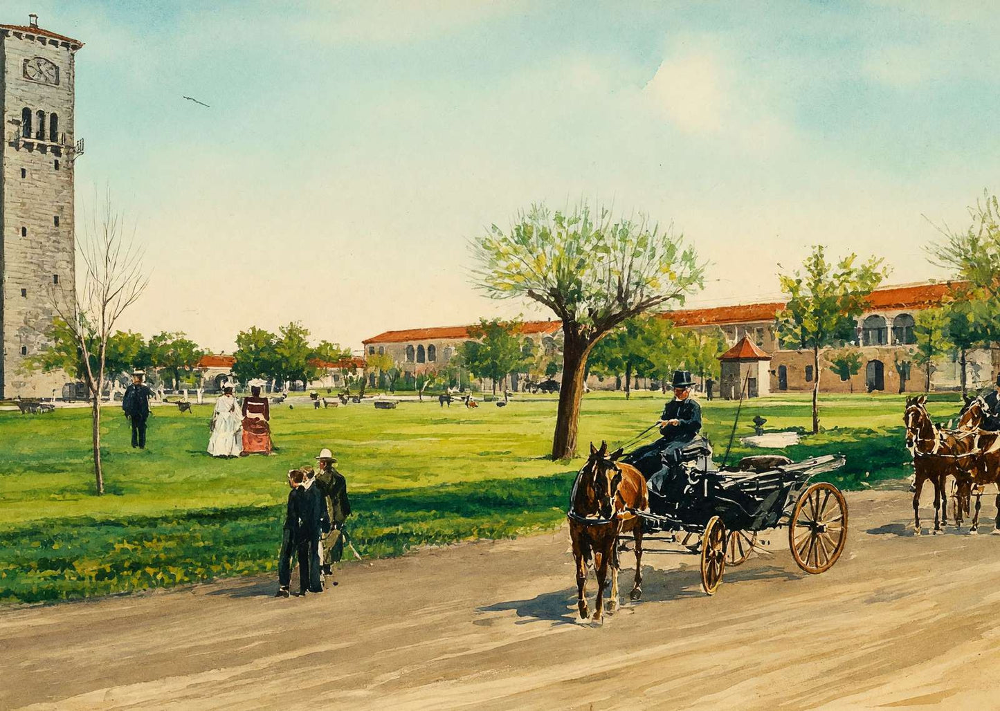 Fort Sam Houston Government Tower in 1905 Art Print (7 Sizes) - Premium Quality