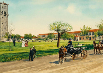 Fort Sam Houston Government Tower in 1905 Art Print (7 Sizes) - Premium Quality