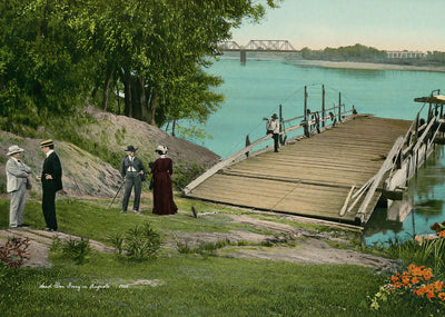 Sand Bar Ferry Augusta GA in 1905 Vintage Print (7 Sizes) - Premium Quality