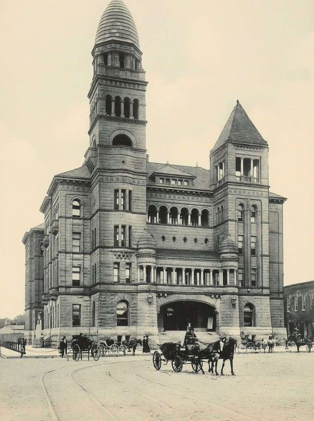 Bexar County Court House San Antonio in 1906 Vintage Print (7 Sizes)