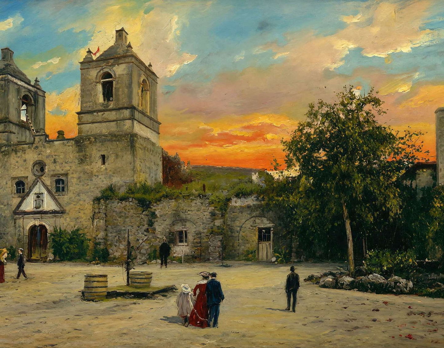 Mission Conception in 1905 Art Print (7 Sizes) - Restored