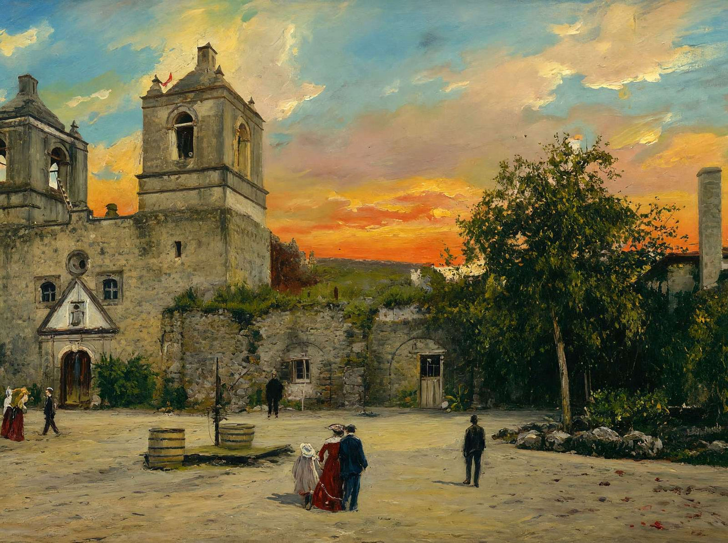 Mission Conception in 1905 Art Print (7 Sizes) - Restored
