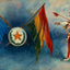 San Antonio Battle of Flowers Star & Jester 1908 Art Print (7 Sizes) - Enhanced