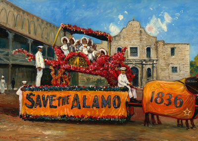 Popular Float at Battle of Flowers in 1907 Art Print (7 Sizes) - Retouched