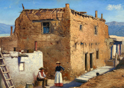 Oldest House in the United States Santa Fe NM in 1906 Art Print (7 Sizes)
