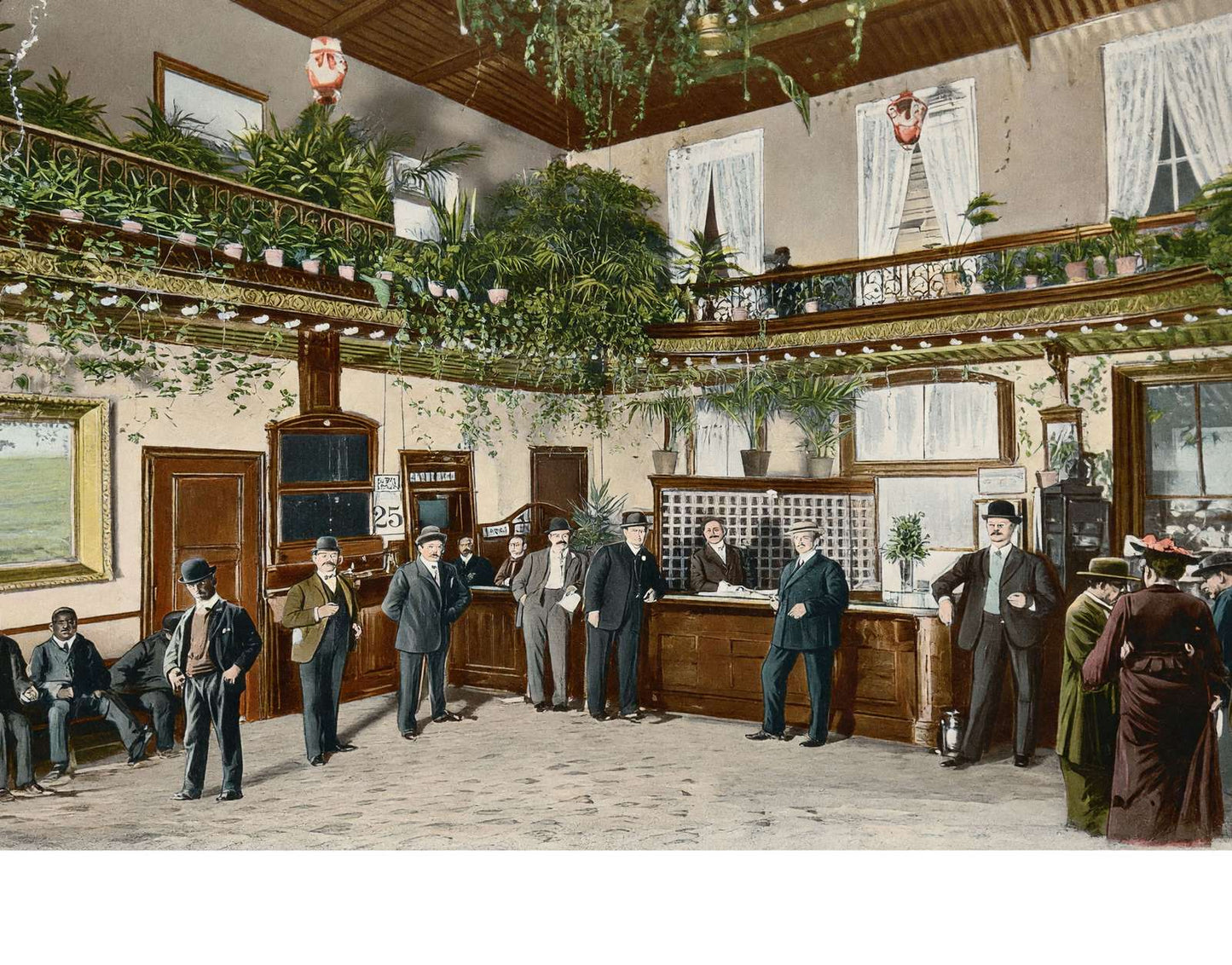 Office of Menger Hotel San Antonio in 1906 Vintage Print (7 Sizes)