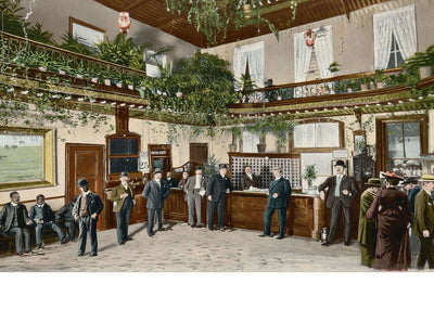 Office of Menger Hotel San Antonio in 1906 Vintage Print (7 Sizes)