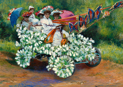Among the Blossoms at Battle of Flowers in 1907 Art Print (7 Sizes)
