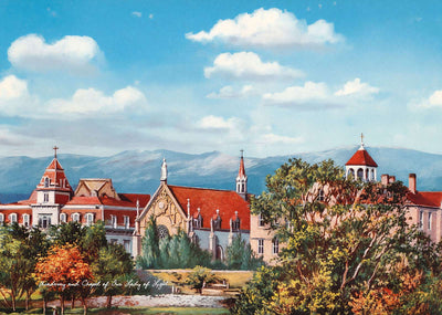 Academy and Chapel of Our Lady of Light in 1906 Vintage Print (6 Sizes)