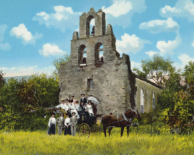 Mission San Francisco DE Espada in 1905 vintage print